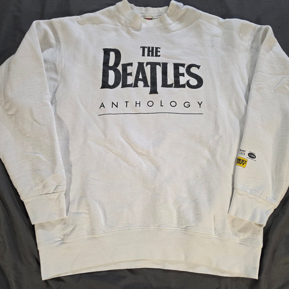 The Beatles Anthology Promo Sweatshirt Fruit of Loom Best Buy XL Vtg 95 USA Made